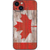 Canadian Flag Dark Wood iPhone 13 Skin